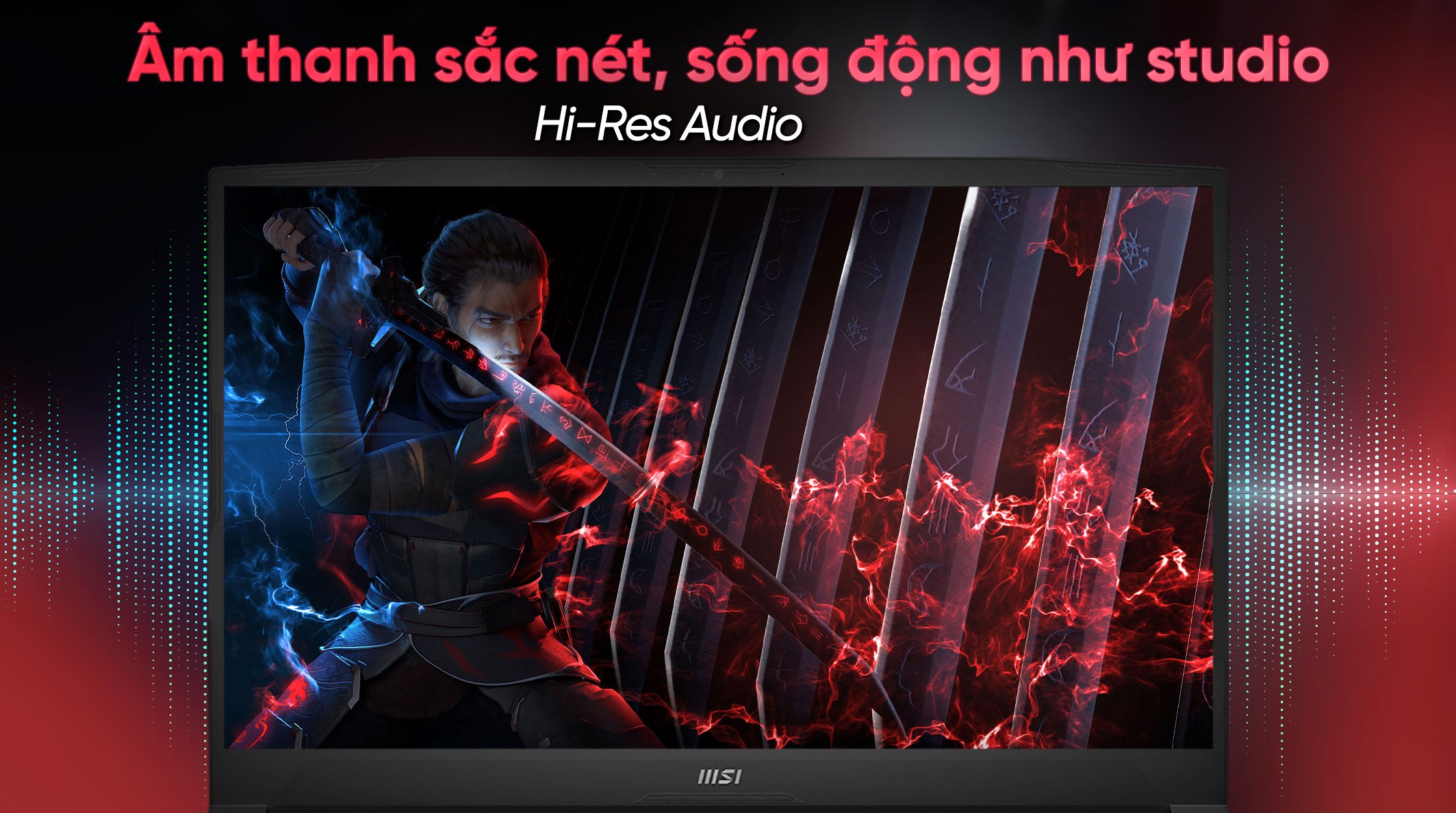 Laptop MSI Gaming Katana 15 B13VEK - 2416VN (i5 13420H, 16GB, 512GB, RTX 4050 6GB, Full HD 144Hz, Win11)