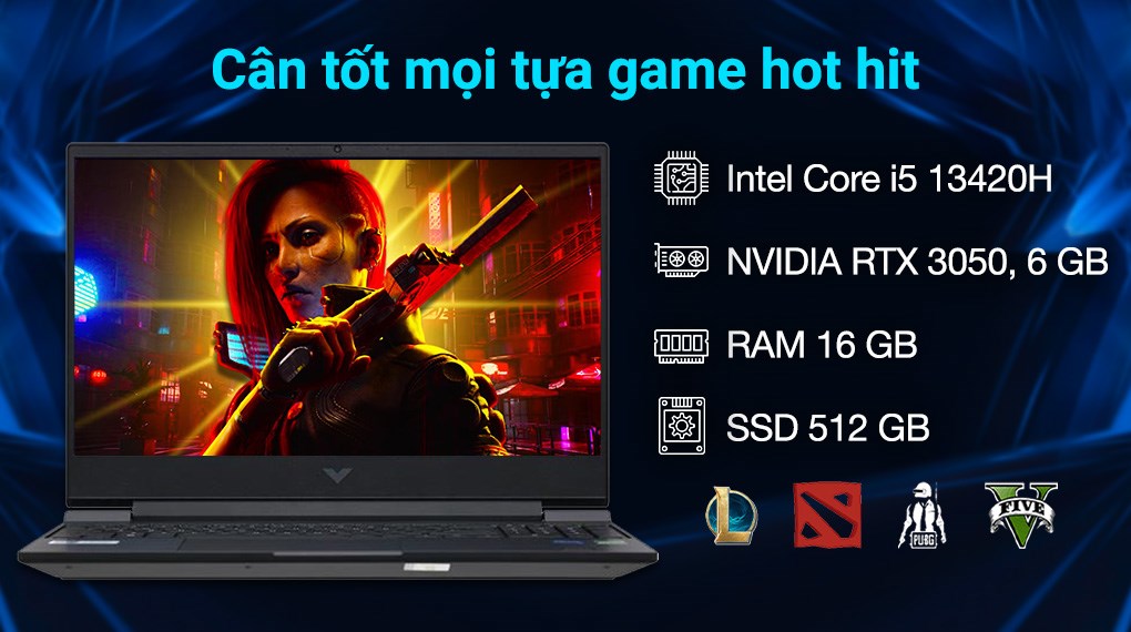 Laptop HP Gaming VICTUS 15 fa2731TX - B85LNPA (i5 13420H, 16GB, 512GB, RTX 3050 6GB, Full HD 144Hz, Win11)