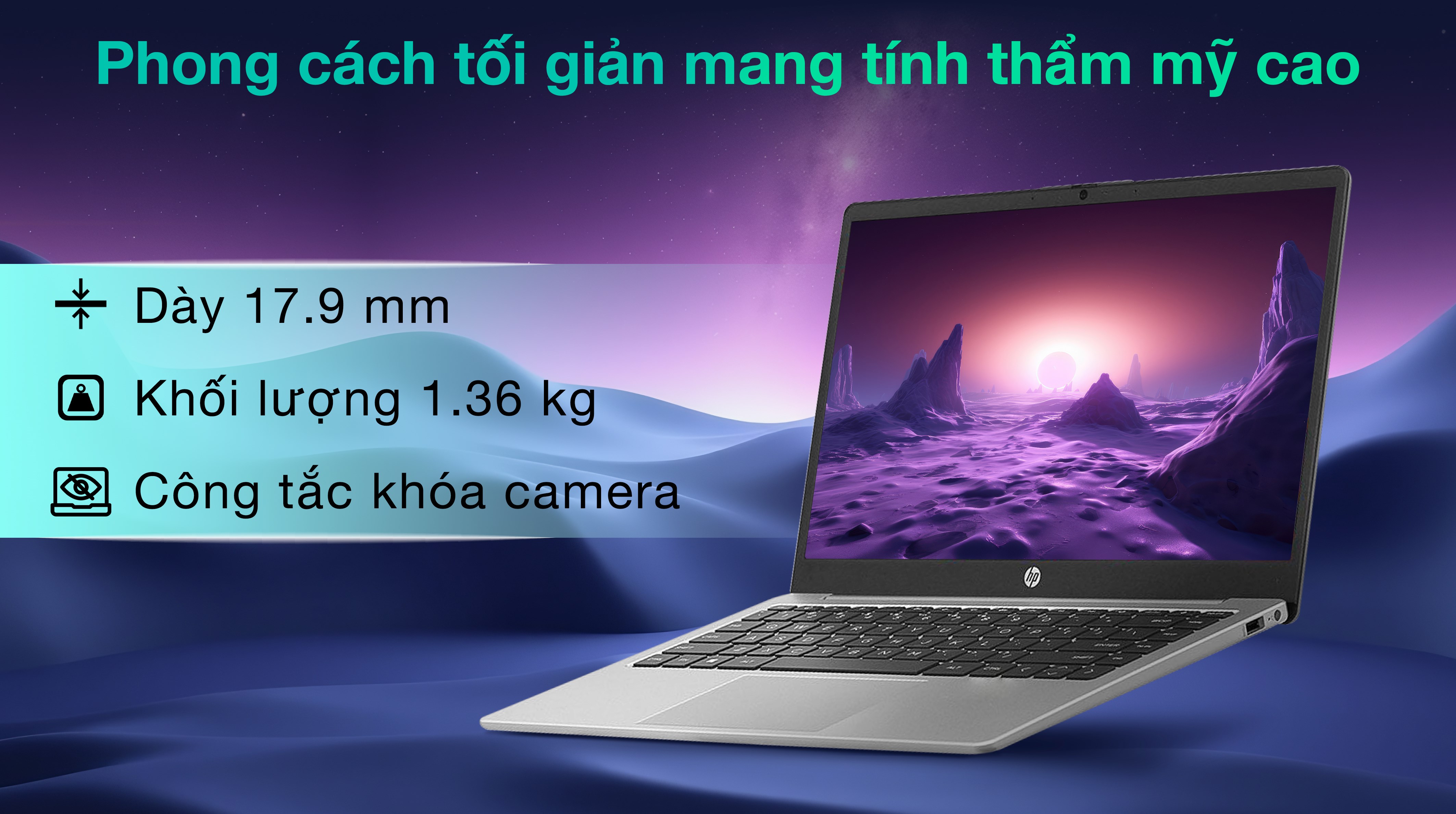 Laptop HP 240 G10 - B73TJAT (i3 1315U, 8GB, 512GB, Full HD, Win11)