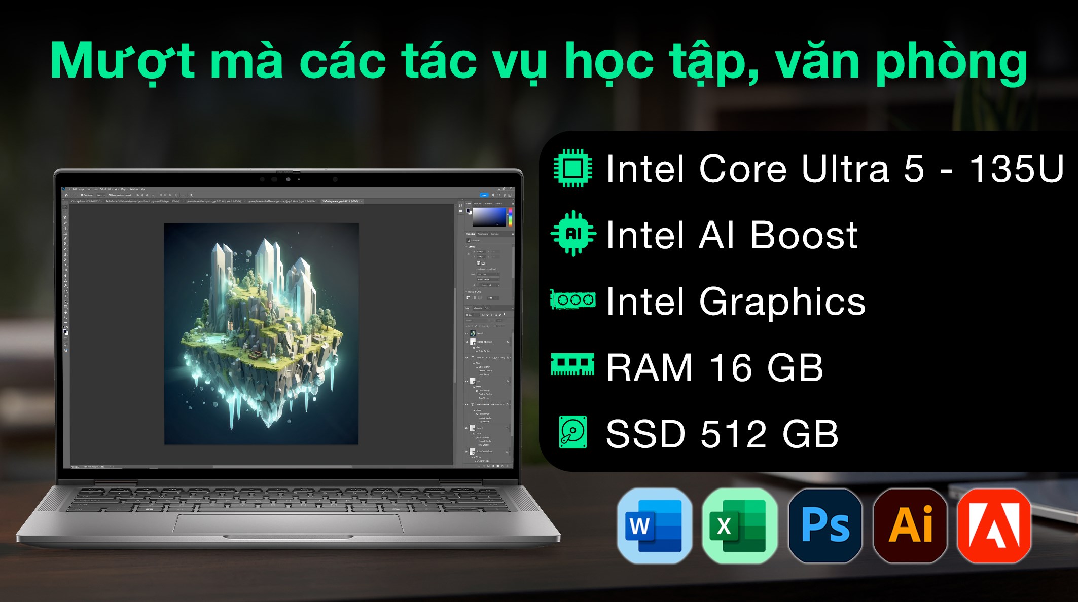 Laptop Dell Latitude 7350 - L7350-135U-16512W (Ultra 5 135U vPro, 16GB, 512GB, Full HD+, Win11)