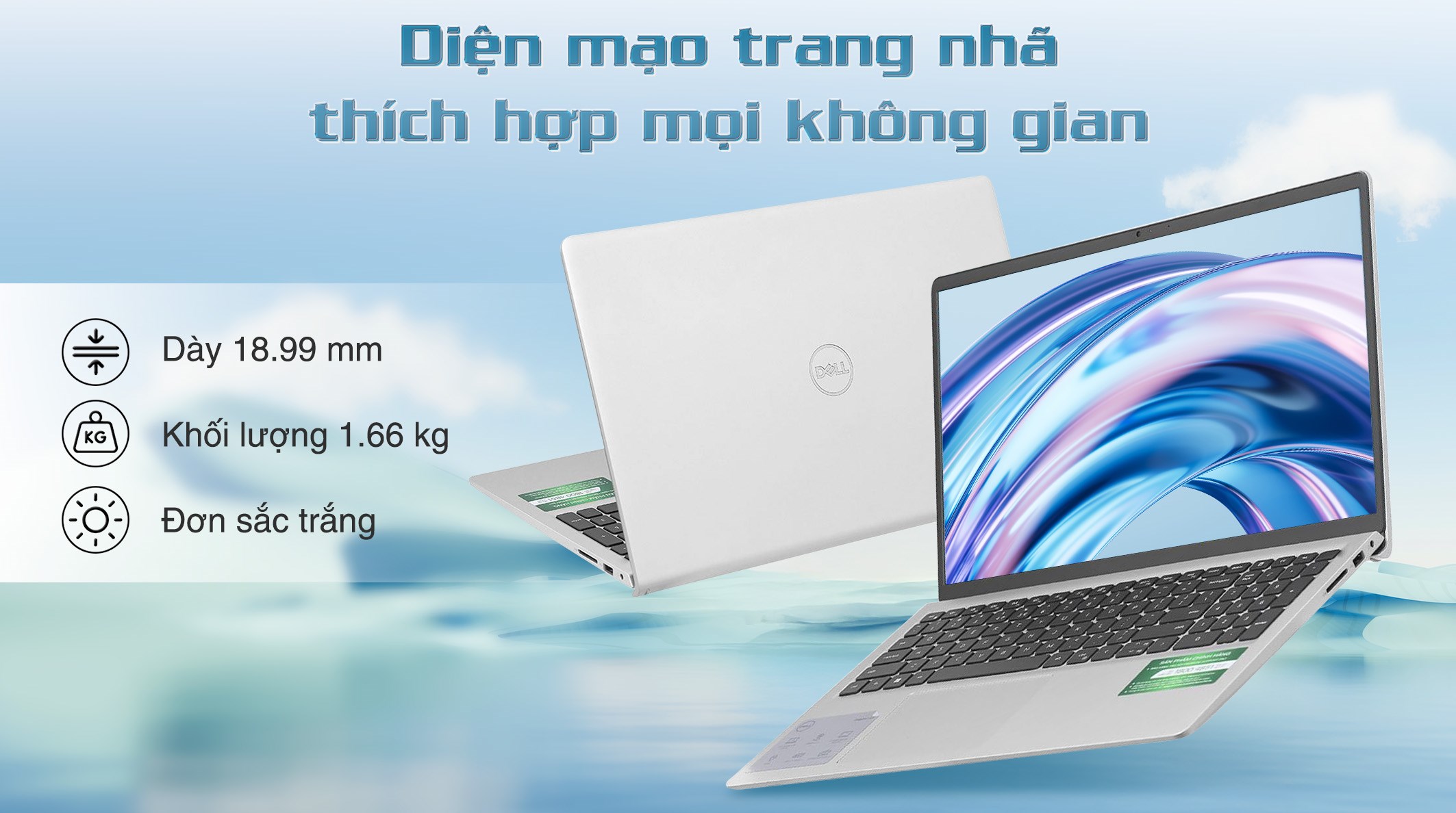 Laptop Dell Inspiron 15 3530 - N3530-i5U165W11SLU-BL (i5 1334U, 16GB, 512GB, Full HD 120Hz, OfficeH24+365, Win11)