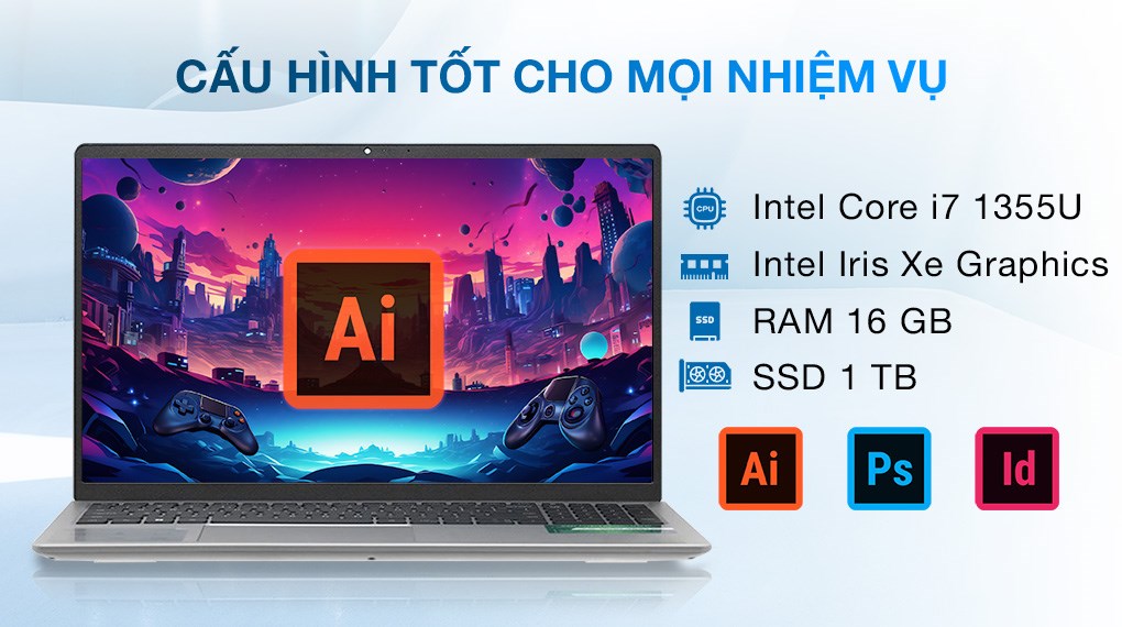 Laptop Dell Inspiron 15 3530 - N3530-i7U161W11SLU-BL (i7 1355U, 16GB, 1TB, Full HD 120Hz, OfficeH24+365, Win11)