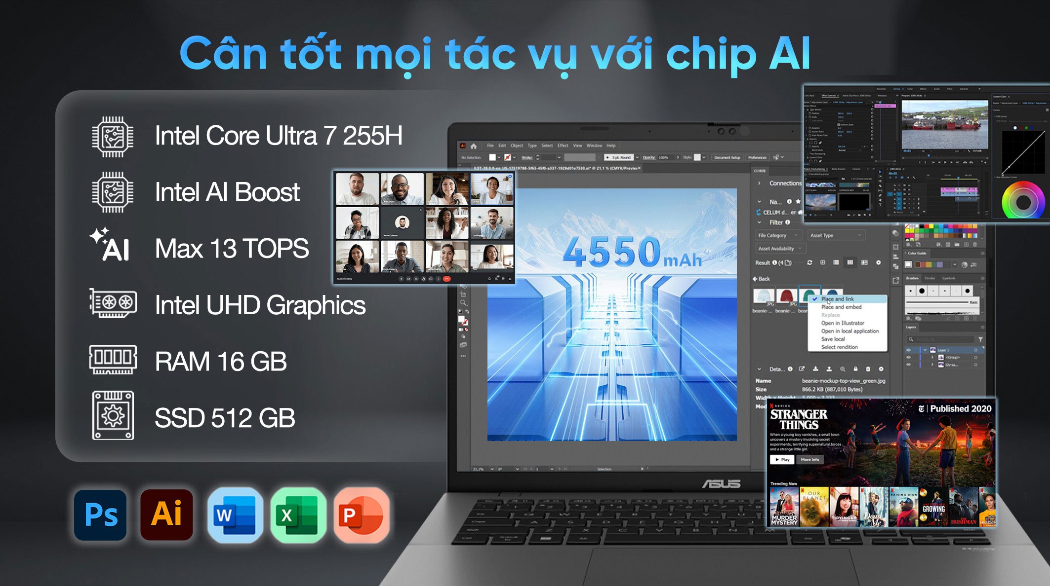 ASUS VivoBook S3407CA: Ultra 7 255H/16G/512G/14in FHD+ IPS/BH lâu 21th - 4