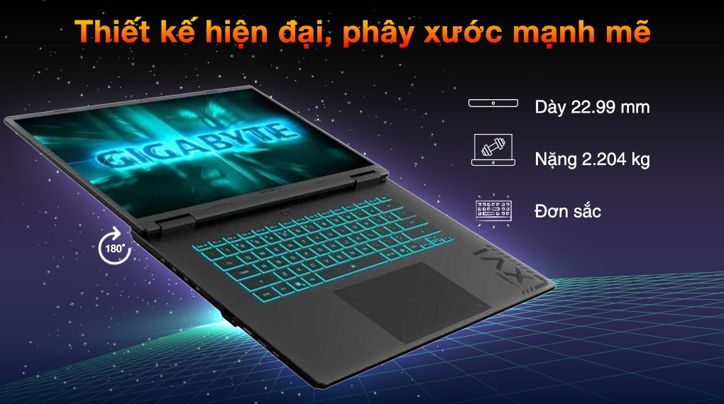 Laptop GIGABYTE Gaming A16 GA6H - GAMING-A16-CMHI2VN893SH (i7 13620H, 16GB, 512GB, RTX 4050 6GB, WUXGA 165Hz, Win11)