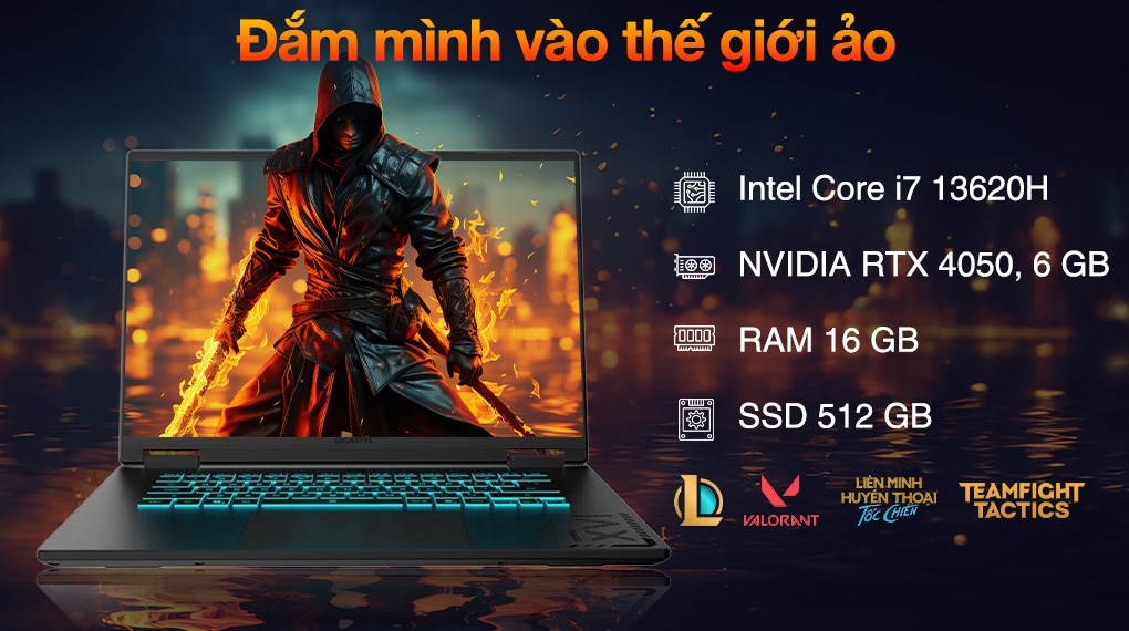Laptop GIGABYTE Gaming A16 GA6H - GAMING-A16-CMHI2VN893SH (i7 13620H, 16GB, 512GB, RTX 4050 6GB, WUXGA 165Hz, Win11)