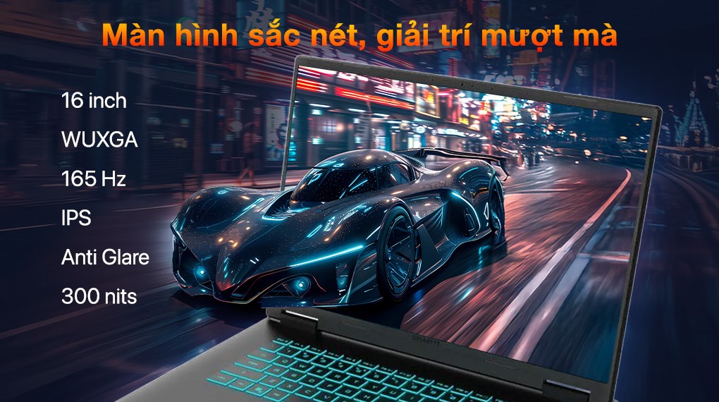 Laptop GIGABYTE Gaming A16 GA6H - GAMING-A16-CMHI2VN893SH (i7 13620H, 16GB, 512GB, RTX 4050 6GB, WUXGA 165Hz, Win11)