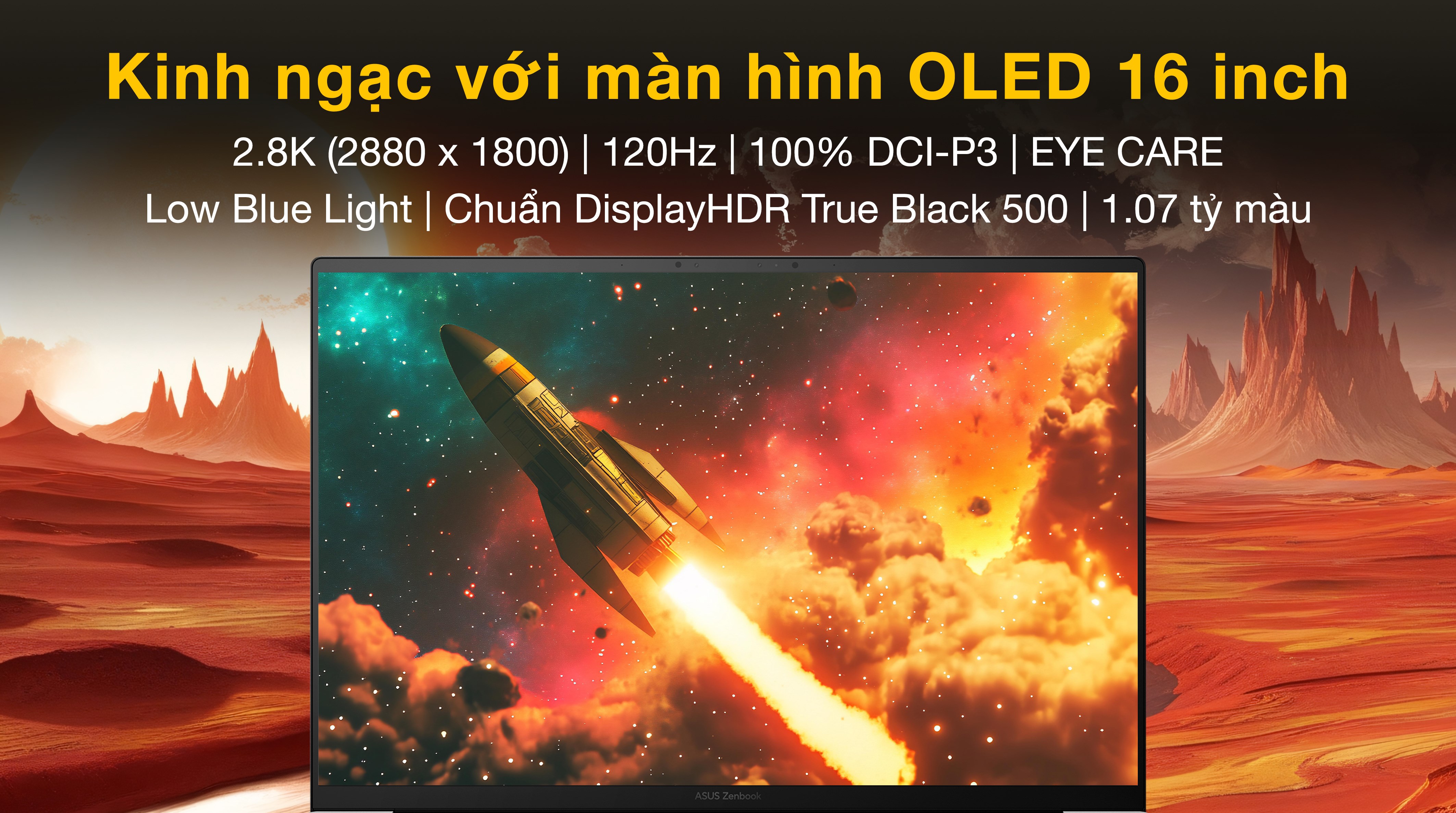 Laptop Asus Zenbook S16 UM5606KA - RK127WS (R7 AI 350, 24GB, 1TB, 2.8K 120Hz, OfficeH24+365, Win11)