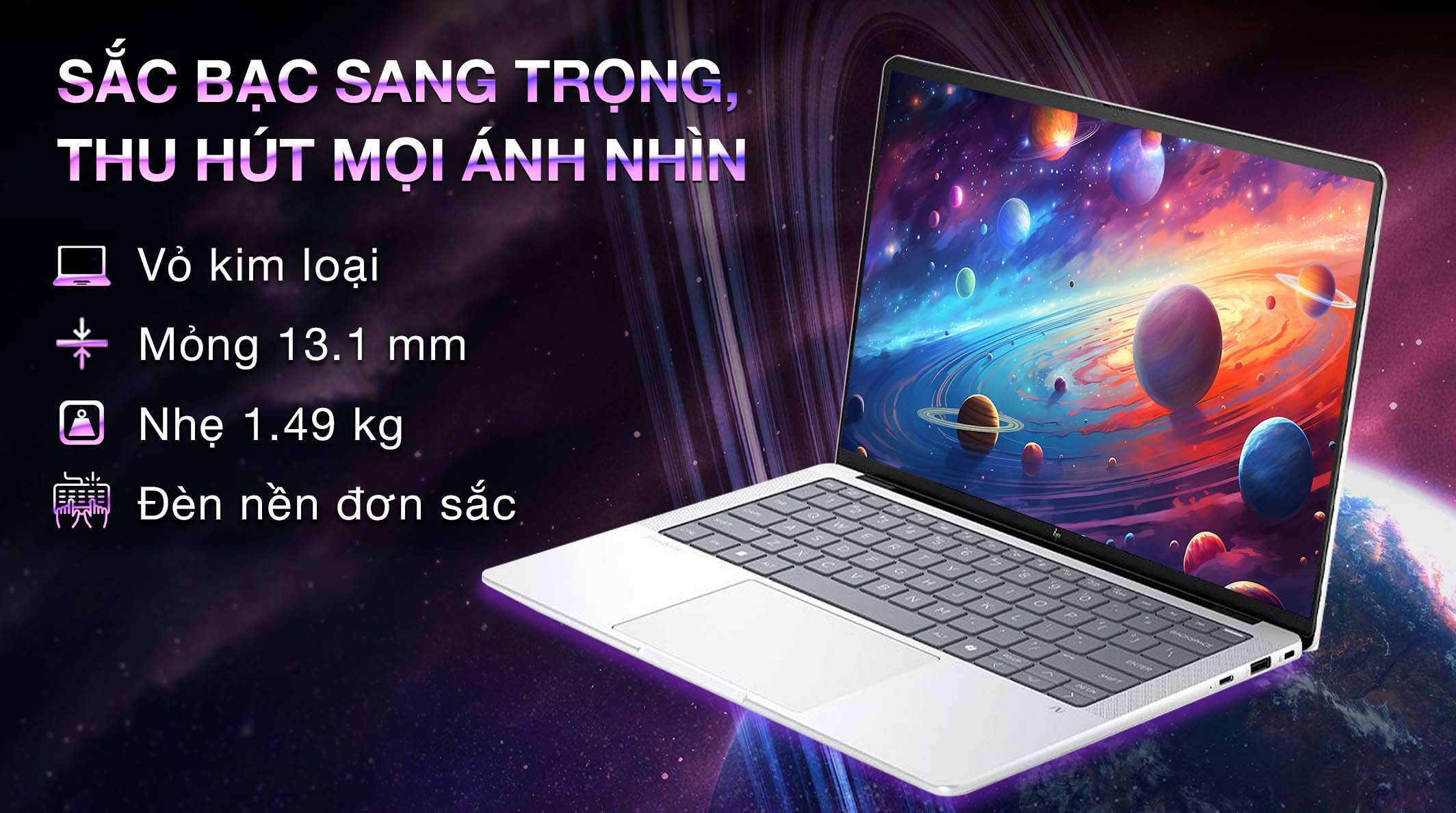 Laptop HP EliteBook X G1a 14 AI - BC4N4AT (R7 AI PRO 360, 32GB, 1TB, 2.8K OLED 120Hz, Cảm ứng, Win11 Pro)