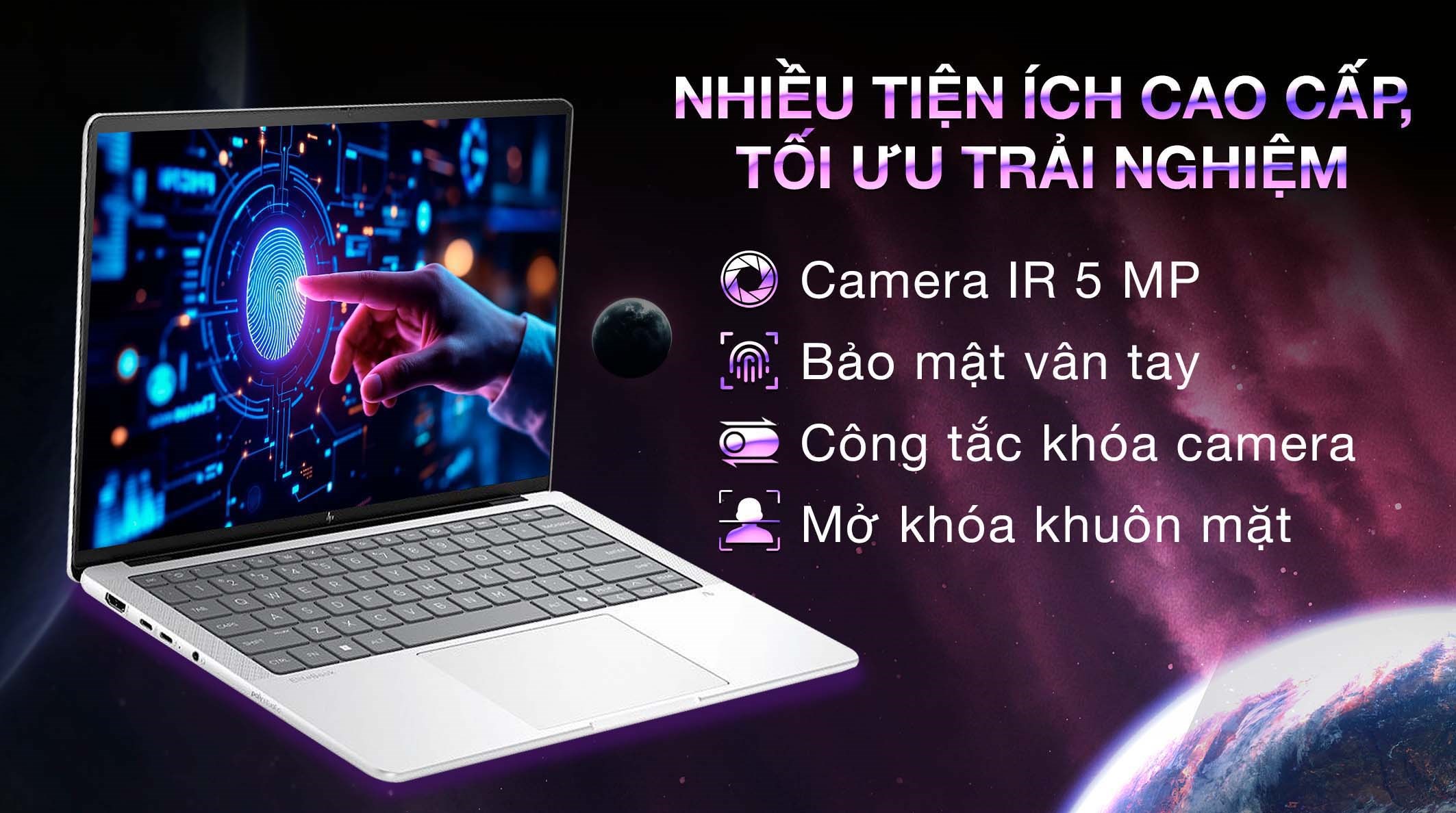 Laptop HP EliteBook X G1a 14 AI - BC4N4AT (R7 AI PRO 360, 32GB, 1TB, 2.8K OLED 120Hz, Cảm ứng, Win11 Pro)