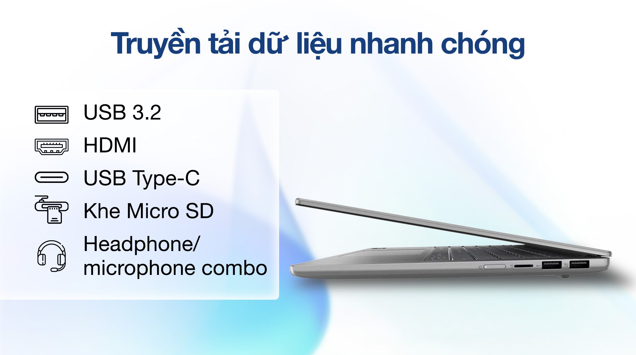 Laptop Lenovo IdeaPad Slim 5 OLED 14AKP10 - 83HX0065VN (R5 AI 340, 32GB, 512GB, WUXGA OLED, Win11)