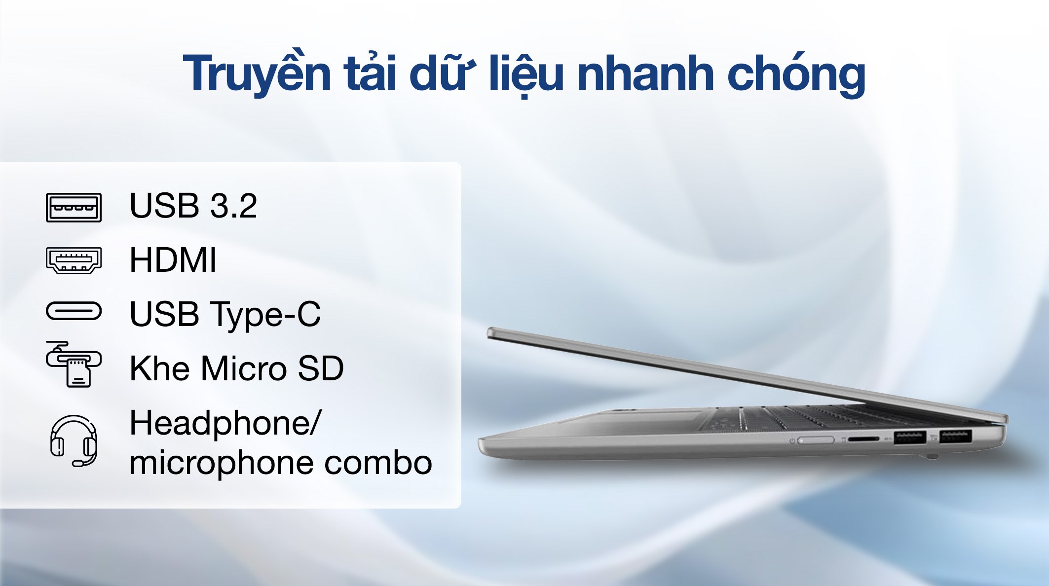 Laptop Lenovo IdeaPad Slim 5 OLED 14AKP10 - 83HX0066VN (R7 AI 350, 32GB, 512GB, WUXGA OLED, Win11)