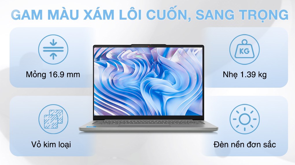 Laptop Lenovo IdeaPad Slim 5 OLED 14IAH10 - 83NC0016VN (Ultra 5 225H, 24GB, 1TB, WUXGA OLED, Win11)