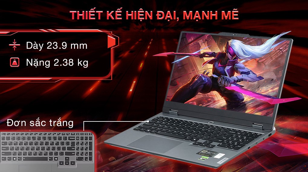 Laptop Lenovo Gaming LOQ 15ARP9 - 83JC00HXVN (R5 7235HS, 12GB, 512GB, RTX 3050 6GB, Full HD 144Hz, Win11)