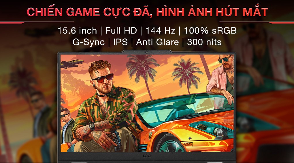 Laptop Lenovo Gaming LOQ 15ARP9 - 83JC00HXVN (R5 7235HS, 12GB, 512GB, RTX 3050 6GB, Full HD 144Hz, Win11)
