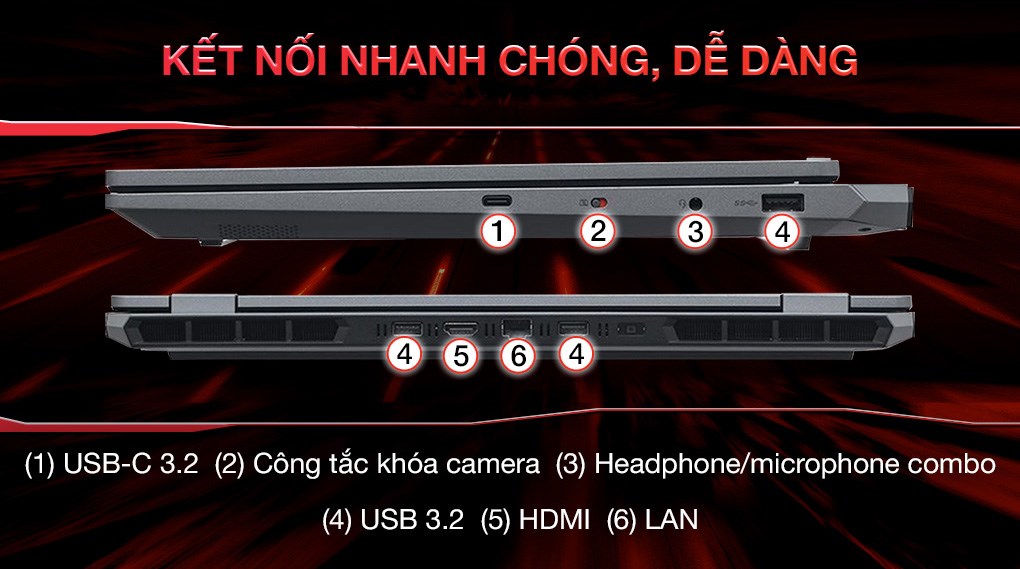 Laptop Lenovo Gaming LOQ 15ARP9 - 83JC00HXVN (R5 7235HS, 12GB, 512GB, RTX 3050 6GB, Full HD 144Hz, Win11)