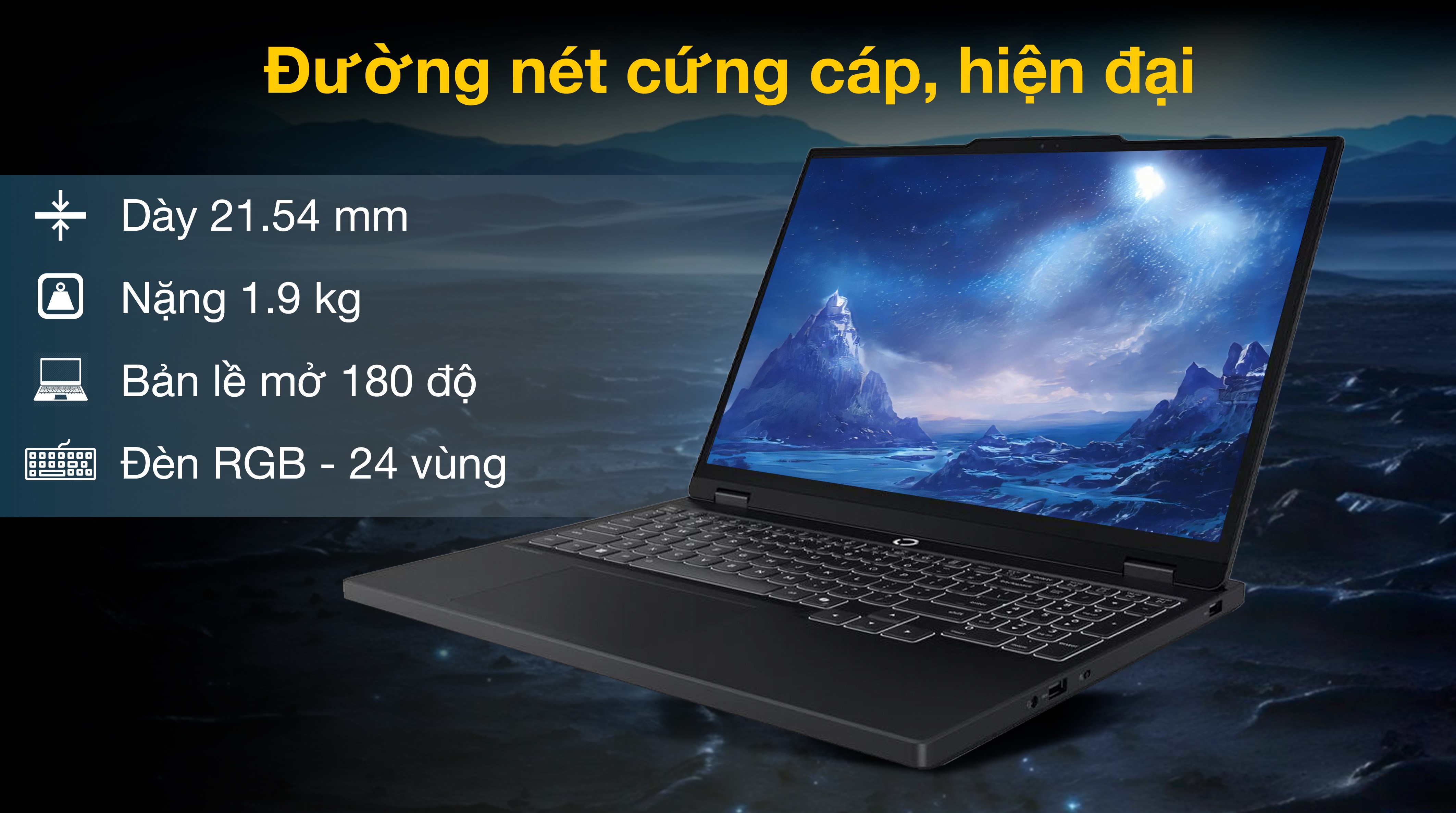 Laptop Lenovo Gaming Legion 5 15IAX10 - 83F0003BVN (Ultra 7 255HX, 32GB, 1TB, RTX 5070 8GB, WQXGA OLED 165Hz, OfficeH24, Win11)