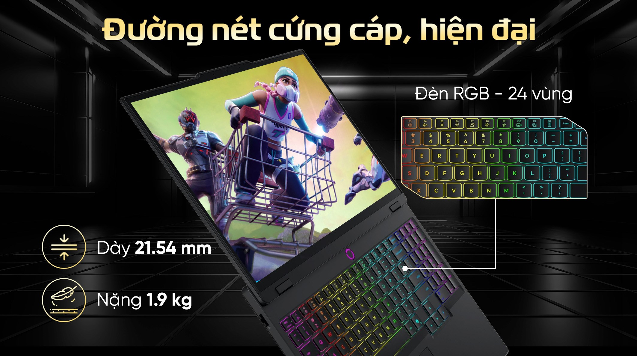 Laptop Lenovo Gaming Legion 5 15IRX10 - 83LY004JVN (i7 14700HX, 24GB, 1TB, RTX 5060 8GB, WQXGA OLED 165Hz, OfficeH24, Win11) - 2