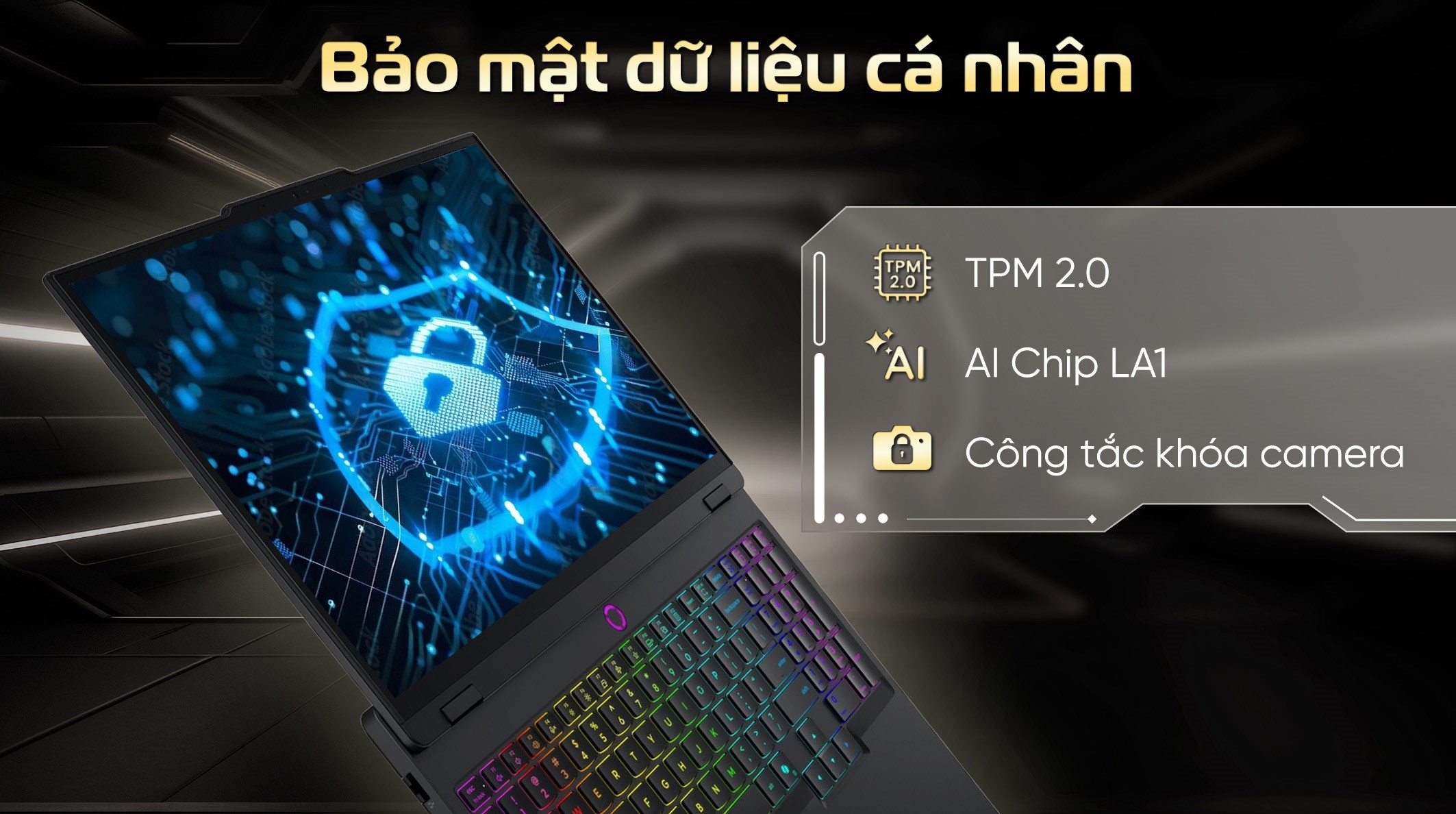 Laptop Lenovo Gaming Legion 5 15IRX10 - 83LY004JVN (i7 14700HX, 24GB, 1TB, RTX 5060 8GB, WQXGA OLED 165Hz, OfficeH24, Win11) - 4