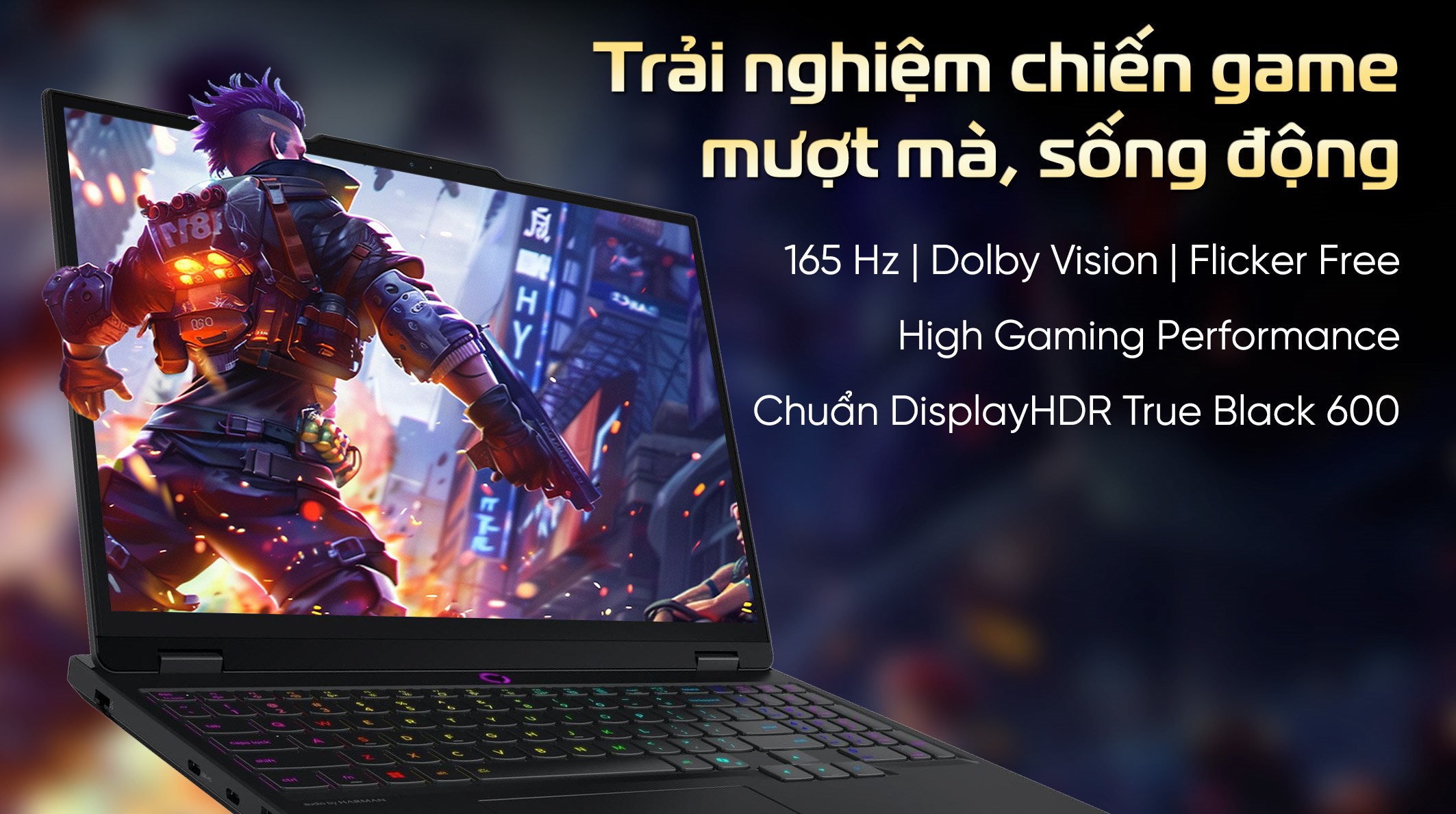 Laptop Lenovo Gaming Legion 5 15IRX10 - 83LY004JVN (i7 14700HX, 24GB, 1TB, RTX 5060 8GB, WQXGA OLED 165Hz, OfficeH24, Win11) - 7