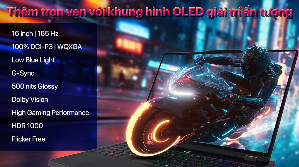 Laptop Lenovo Gaming Legion 5 Pro 16IAX10 - 83F3003VVN (Ultra 9 275HX, 32GB, 1TB, RTX 5060 8GB, WQXGA OLED 165Hz, OfficeH24, Win11)