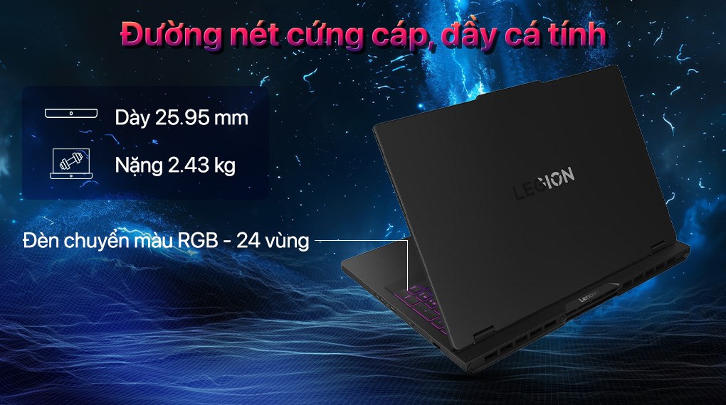 Laptop Lenovo Gaming Legion 5 Pro 16IAX10 - 83F3002GVN (Ultra 9 275HX, 32GB, 1TB, RTX 5070 8GB, WQXGA OLED 165Hz, OfficeH24, Win11)