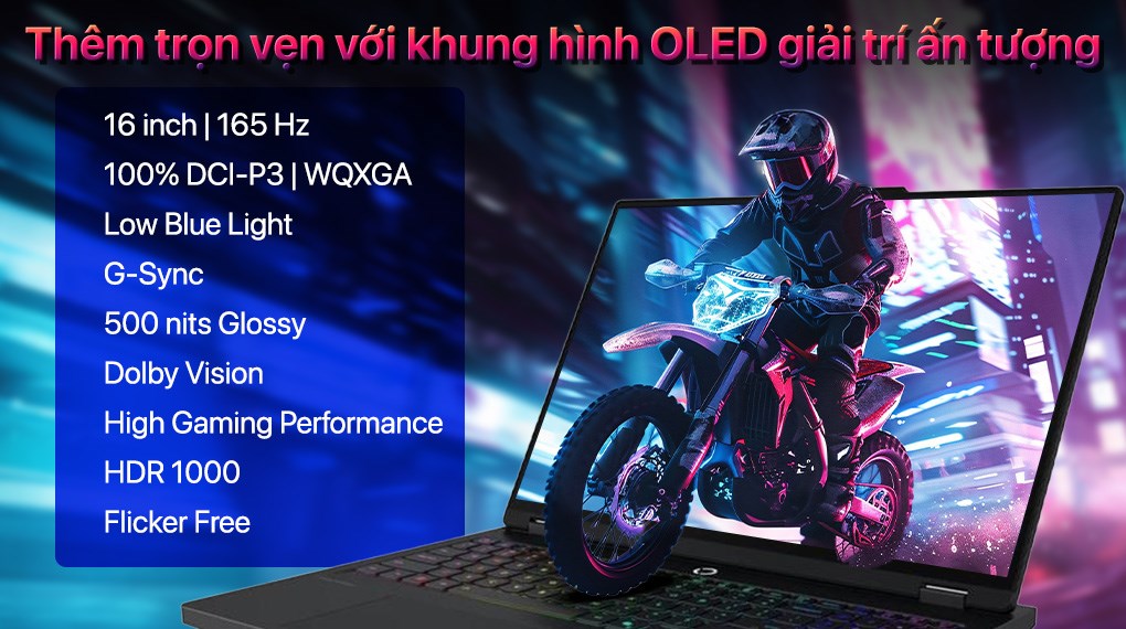 Laptop Lenovo Gaming Legion 5 Pro 16IAX10 - 83F3002GVN (Ultra 9 275HX, 32GB, 1TB, RTX 5070 8GB, WQXGA OLED 165Hz, OfficeH24, Win11)