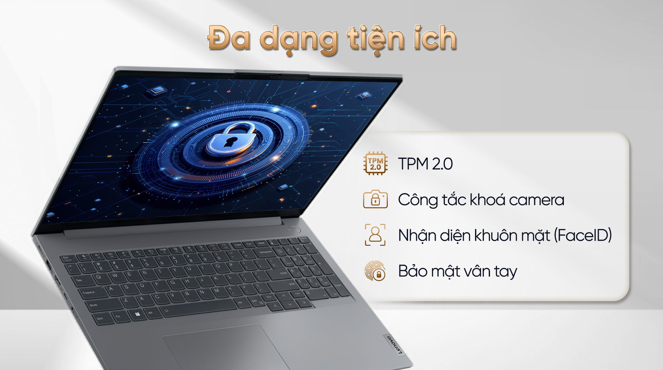 Laptop Lenovo ThinkBook 16 - 21SK006YVN (Ultra 7 255H, 32GB, 1TB, WUXGA, Win11)