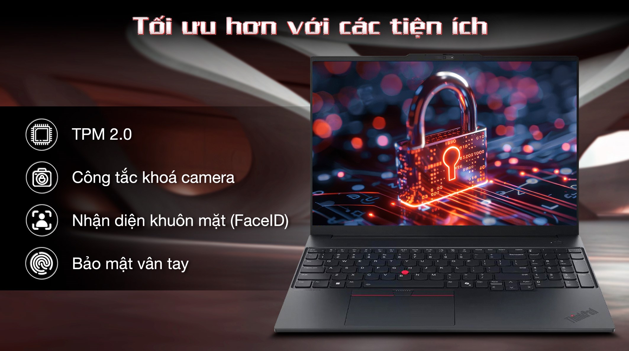 Laptop Lenovo ThinkPad E16 - 21SR002QVN (Ultra 5 225H, 32GB, 512GB, WUXGA, Win11)