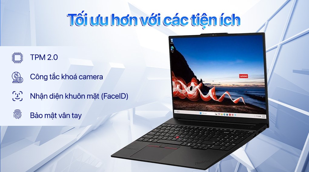 Laptop Lenovo ThinkPad E16 - 21SR002SVN (Ultra 7 255H, 32GB, 512GB, WUXGA, Win11)