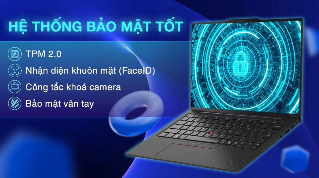 Laptop Lenovo ThinkPad X1 Carbon - 21NX0038VN (Ultra 5 225H, 32GB, 1TB, WUXGA, Win11 Pro)