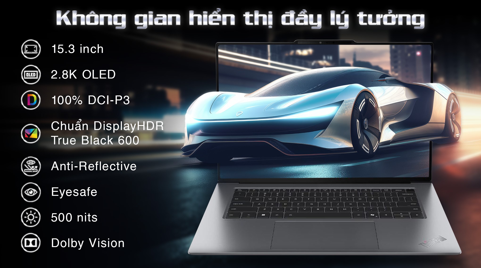 Laptop Lenovo ThinkPad X9 15 OLED - 21Q60050VN (Ultra 5 228V, 32GB, 512GB, 2.8K OLED 120Hz, Win11 Pro)