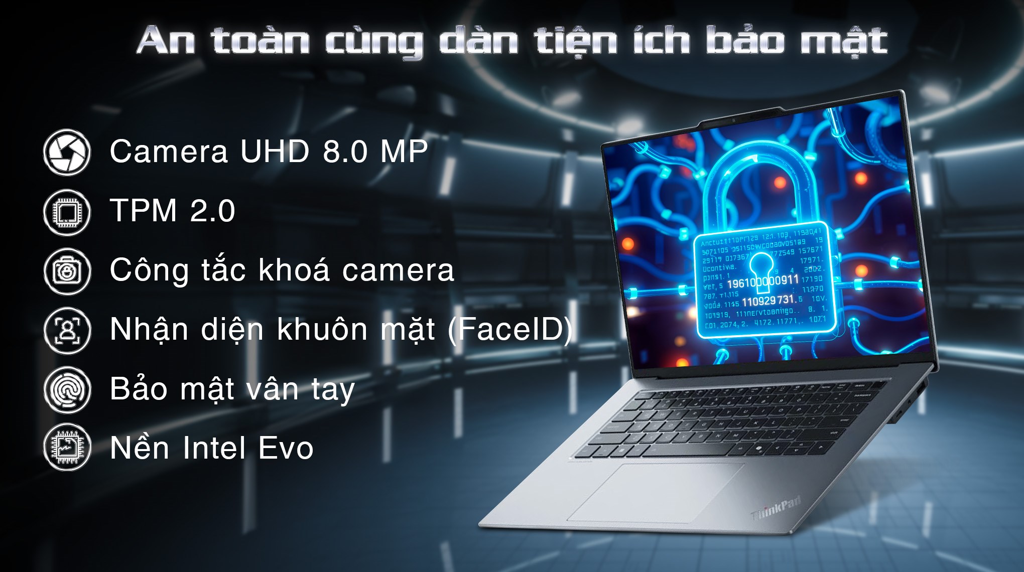 Laptop Lenovo ThinkPad X9 15 OLED - 21Q60050VN (Ultra 5 228V, 32GB, 512GB, 2.8K OLED 120Hz, Win11 Pro)