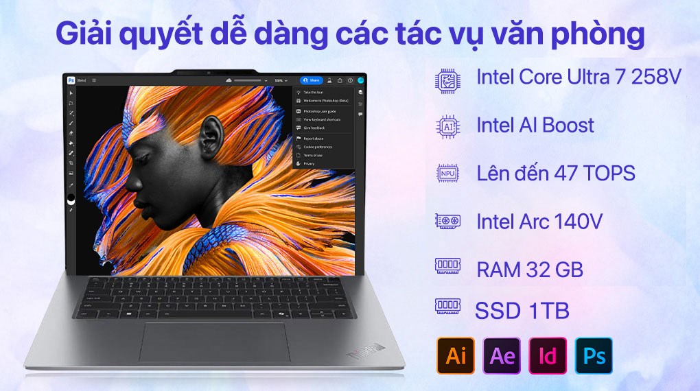 Laptop Lenovo ThinkPad X9 15 - 21Q60054VN (Ultra 7 258V, 32GB, 1TB, 2.8K OLED 120Hz, Win11 Pro)