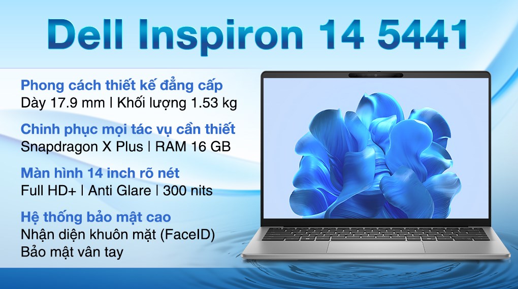 Laptop Dell Inspiron 14 5441 - 5MNK1 (X1P 64 100, 16GB, 512GB, Full HD+, OfficeH24+365, Win11)