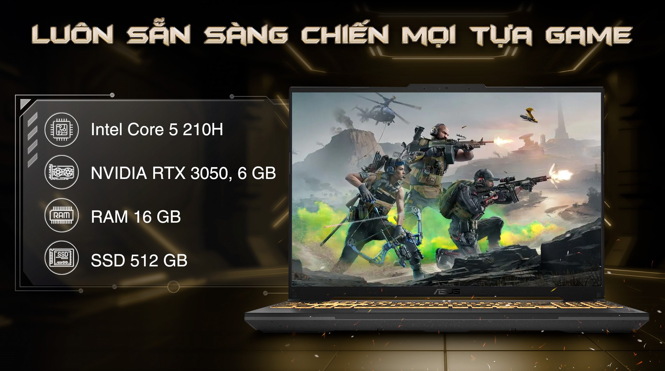 Asus TUF Gaming F16 FX607VJ Core 5 210H (RL034W) - Hiệu năng Asus TUF Gaming F16 FX607VJ Core 5 210H (RL034W) - Hiệu năng