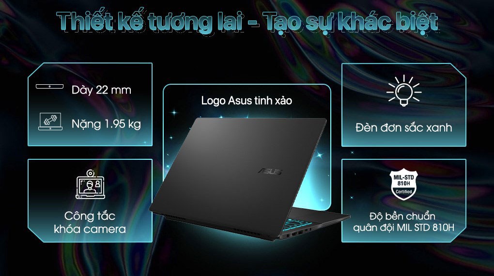 Laptop Asus Gaming V16 V3607VU - RP192W (Core 5 210H, 16GB, 512GB, RTX 4050 6GB, WUXGA 144Hz, Win11)