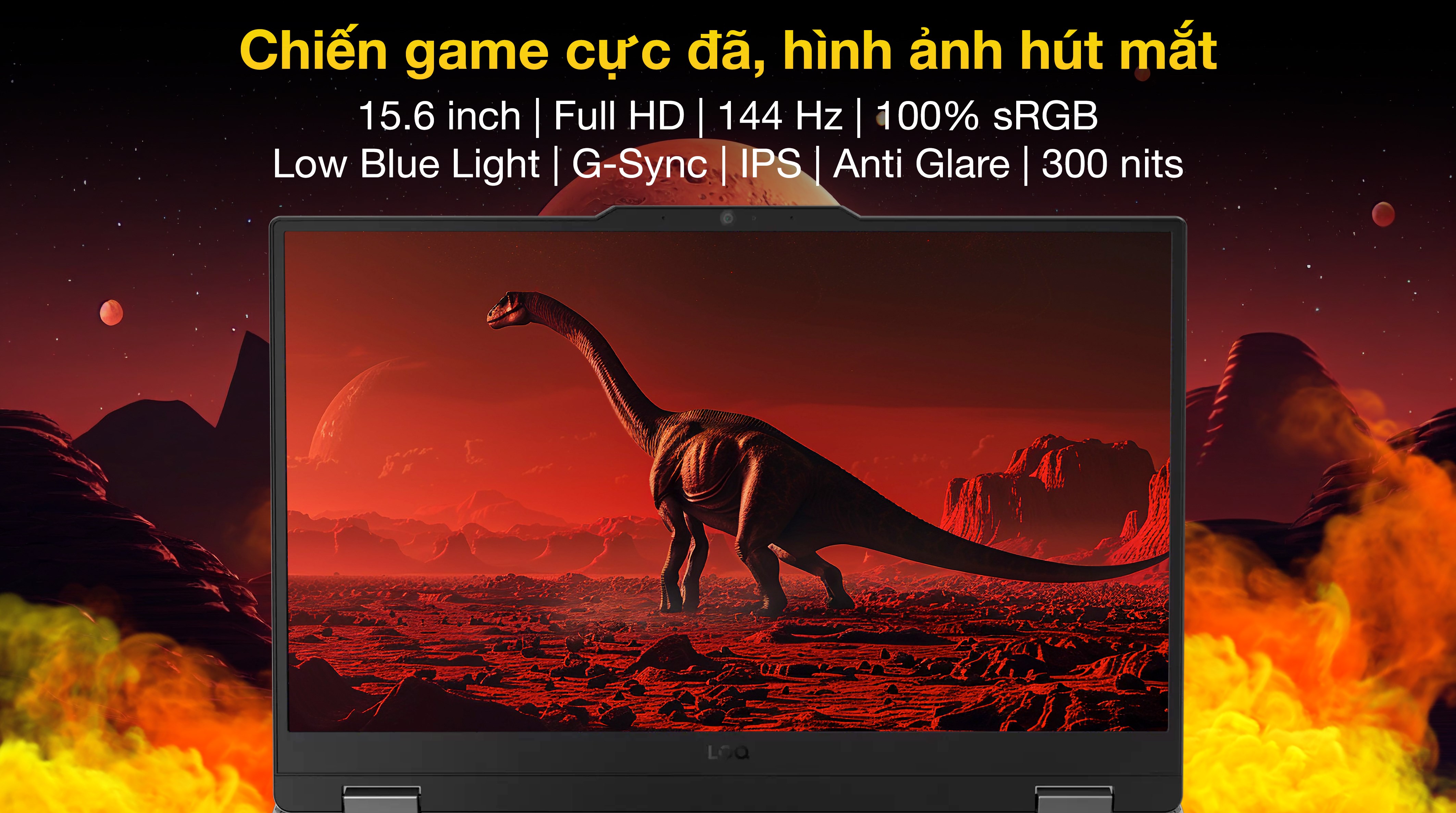 Laptop Lenovo Gaming LOQ 15ARP9 - 83JC00KUVN (R5 7235HS, 24GB, 1TB, RTX 3050 6GB, Full HD 144Hz, Win11)