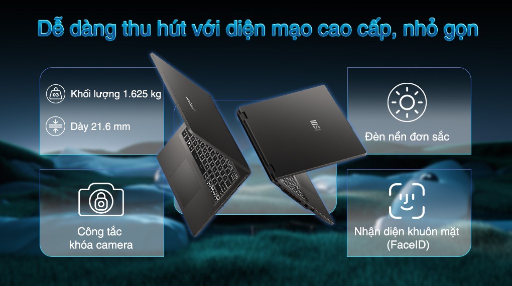 Laptop MSI Venture A14 AI+ A3HMG - 004VN (R5 AI 340, 16GB, 512GB, 2.8K OLED 120Hz, Win11)