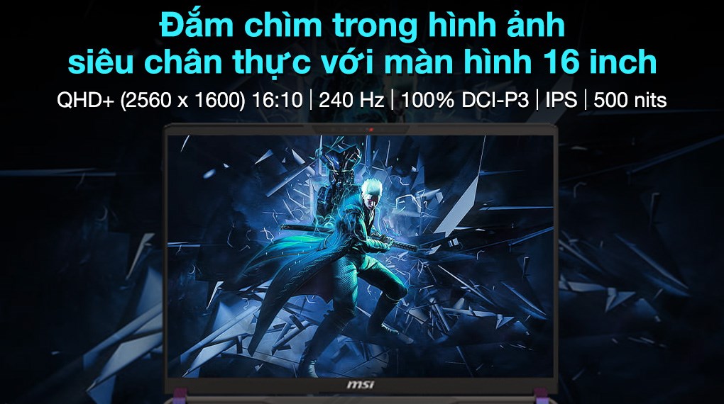 Laptop MSI Gaming Vector 16 HX AI A2XWHG - 010VN_32GB (Ultra 7 255HX, 32GB, 512GB, RTX 5070Ti 12GB, QHD+ 240Hz, Win11)