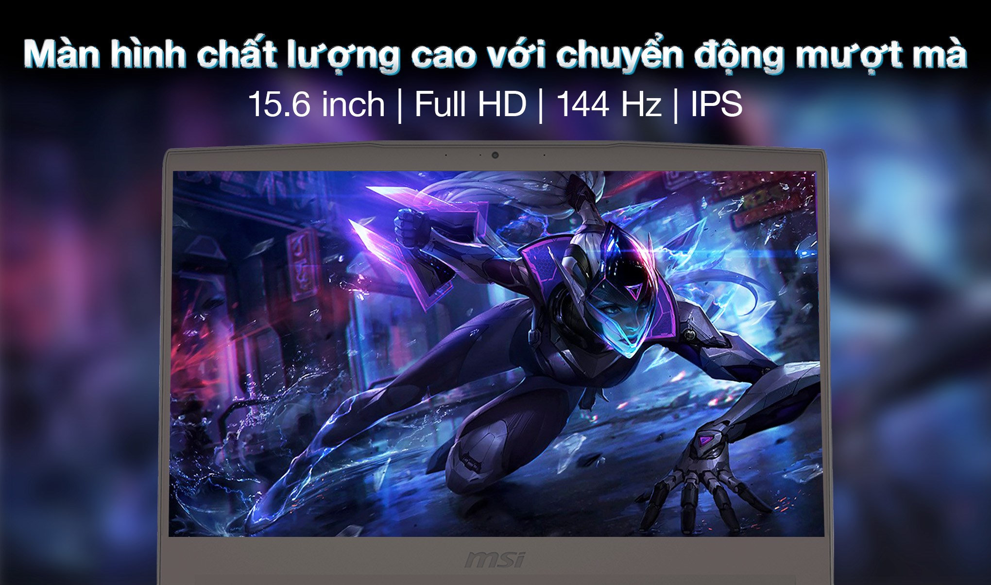 Laptop MSI Gaming Thin 15 B13UC - 1411VN_16GB (i7 13620H, 16GB, 512GB, RTX 3050 4GB, Full HD 144Hz, Win11)