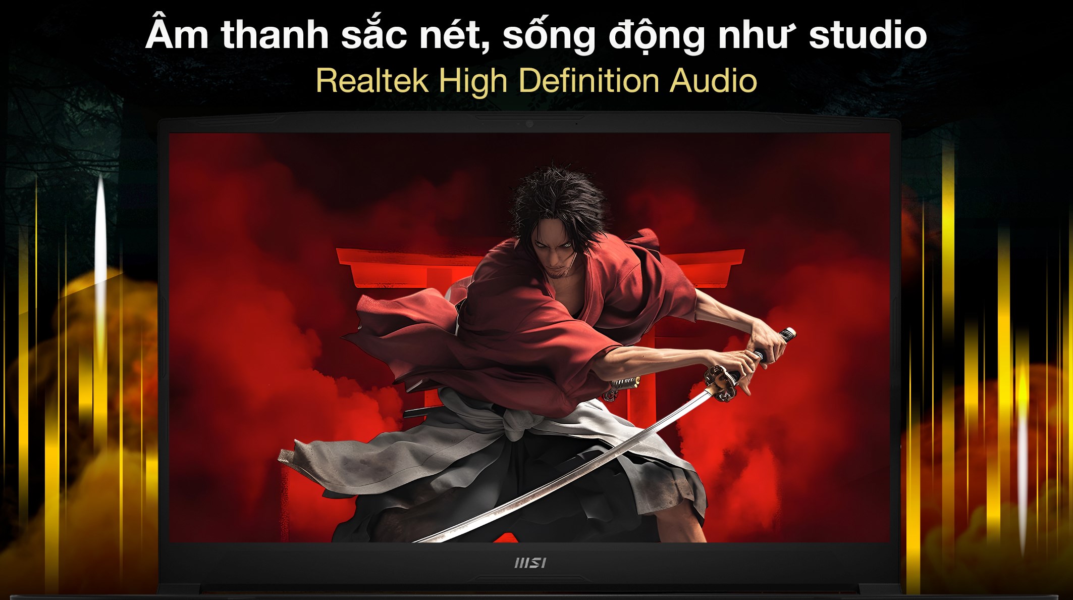 Laptop MSI Gaming Katana 15 B13UDXK - 2410VN (i5 13420H, 16GB, 512GB, RTX 3050 6GB, Full HD 144Hz, Win11)