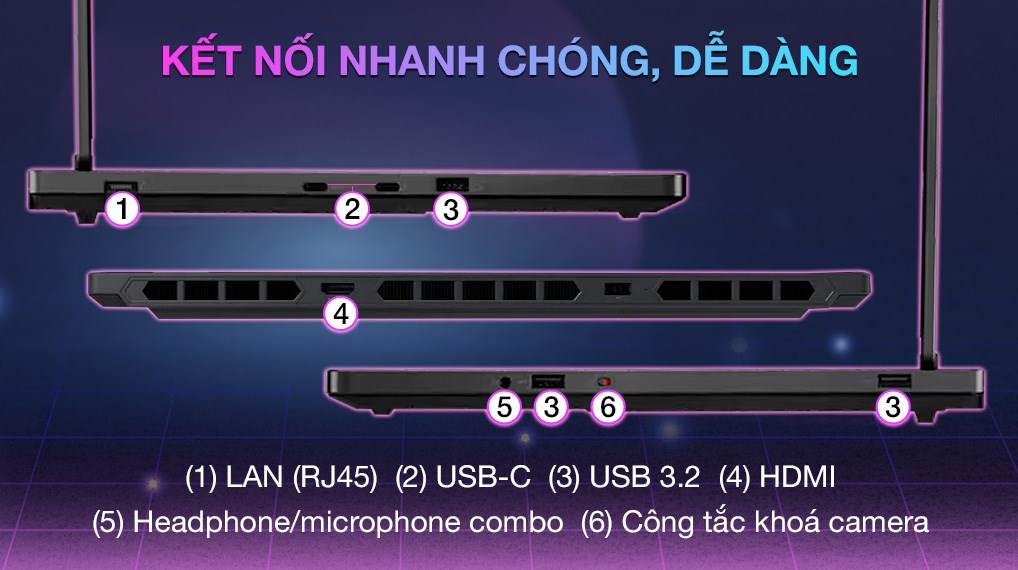 Laptop Lenovo Gaming Legion 5 15IRX10 - 83LY00A6VN (i7 14700HX, 24GB, 512GB, RTX 5050 8GB, WQXGA OLED 165Hz, OfficeH24, Win11)