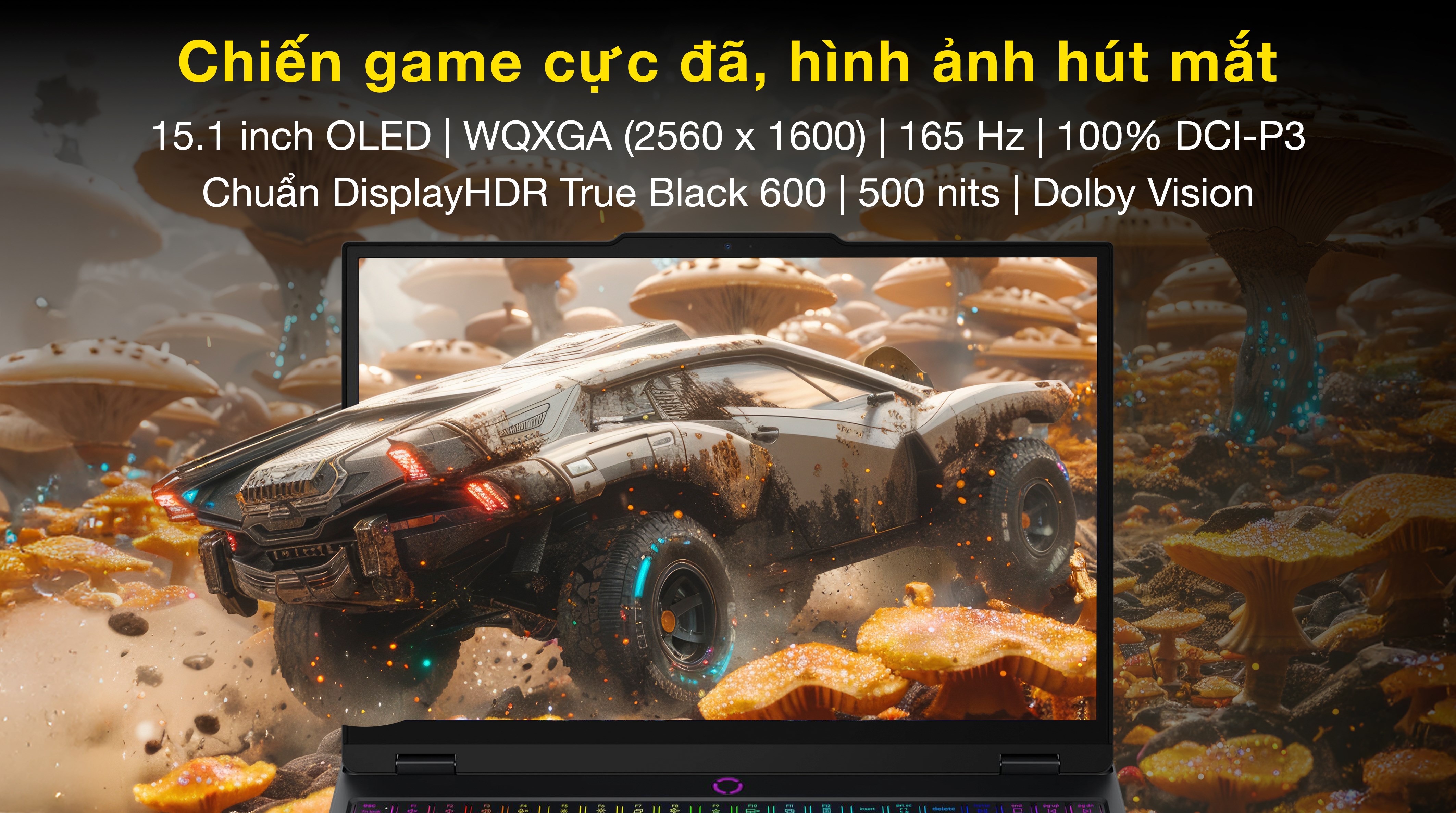 Laptop Lenovo Gaming Legion 5 15IRX10 - 83LY00A7VN (i7 14700HX, 16GB, 512GB, RTX 5050 8GB, WQXGA OLED 165Hz, OfficeH24, Win11)