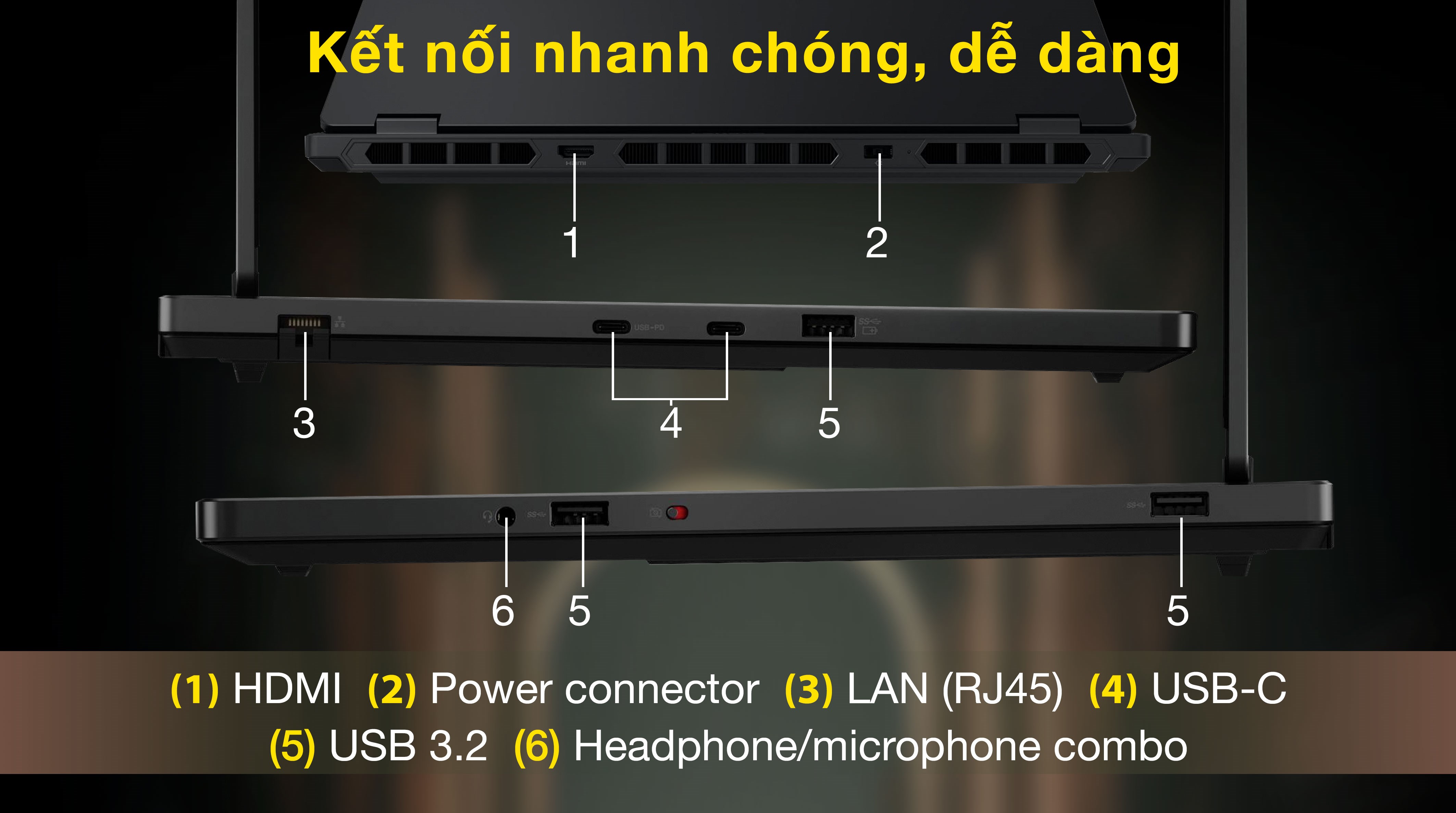 Laptop Lenovo Gaming Legion 5 15IRX10 - 83LY00A7VN (i7 14700HX, 16GB, 512GB, RTX 5050 8GB, WQXGA OLED 165Hz, OfficeH24, Win11)