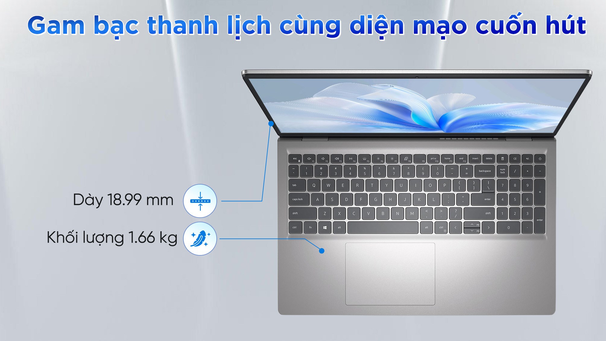 Laptop Dell Inspiron 15 3530 - N3530-i5U165W11SLU-HS24 (i5 1334U, 16GB, Full HD 120Hz, OfficeH24+365, Win11)