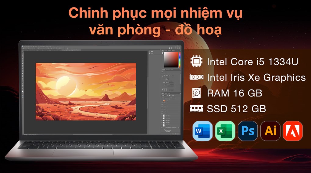 Laptop Dell Inspiron 15 3530 - 71070372 (i5 1334U, 16GB, 512GB, Full HD 120Hz, OfficeH24+365, Win11)