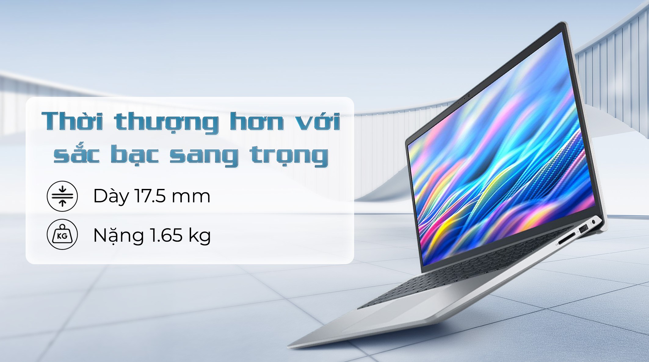 Laptop Dell 15 DC15250 - DC5I5357W1 (i5 1334U, 16GB, 512GB, Full HD 120Hz, OfficeH24+365, Win11)