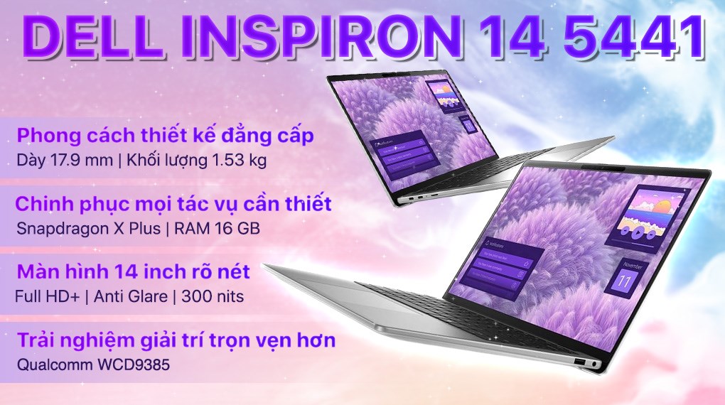 Laptop Dell Inspiron 14 5441 - N4O10441W1 (X1P 64 100, 16GB, 1TB, Full HD+, OfficeH24+365, Win11)