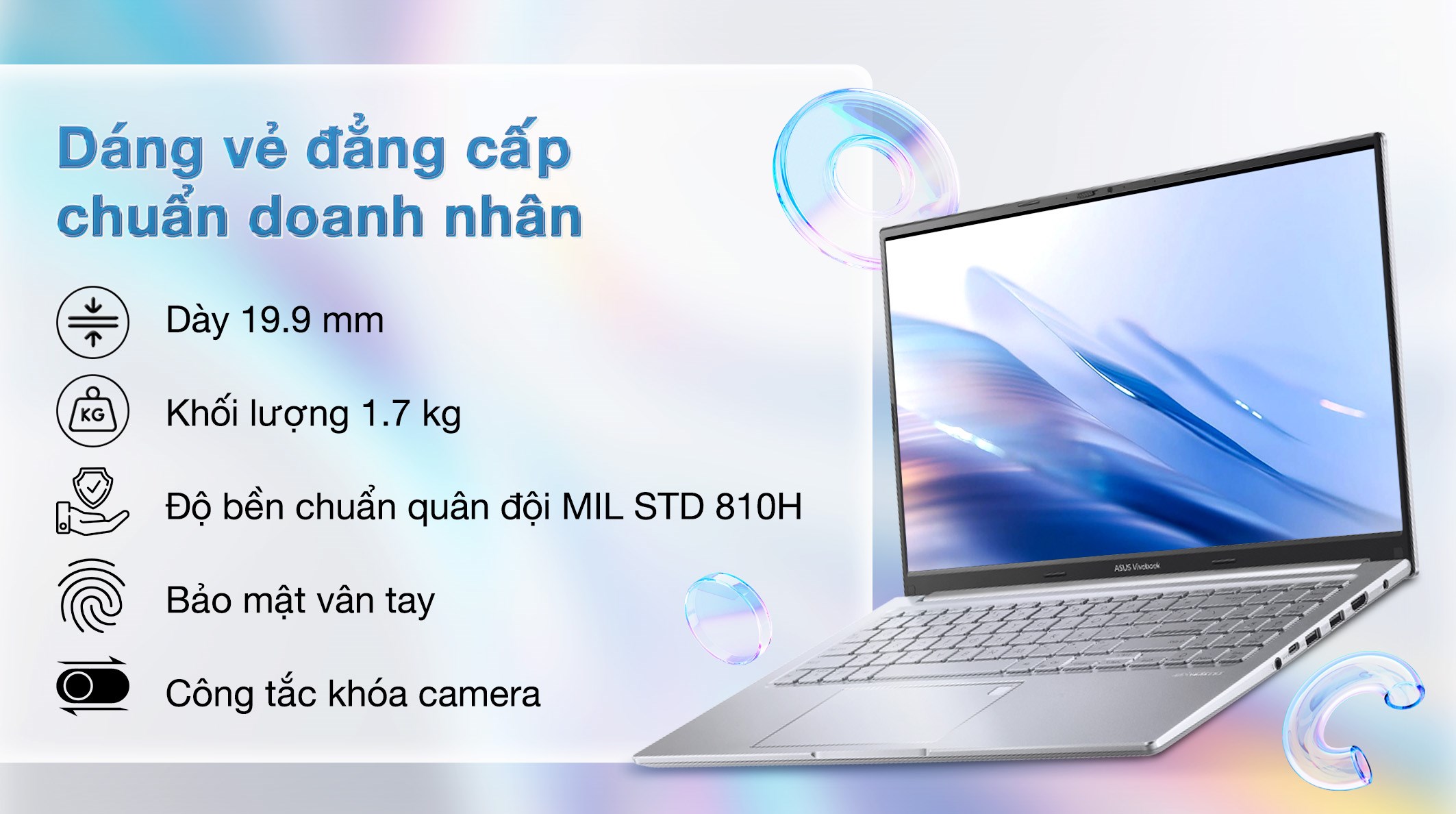 Laptop Asus Vivobook 15 OLED A1505VA - MA570WS (i7 13620H, 16GB, 512GB, 2.8K OLED 120Hz, OfficeH24+365, Win11)