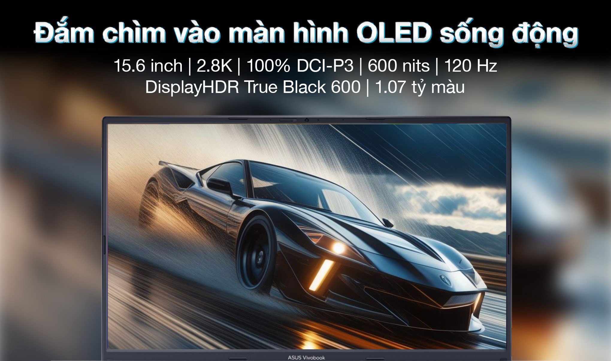 Laptop Asus Vivobook 15 OLED A1505VA - MA570WS (i7 13620H, 16GB, 512GB, 2.8K OLED 120Hz, OfficeH24+365, Win11)